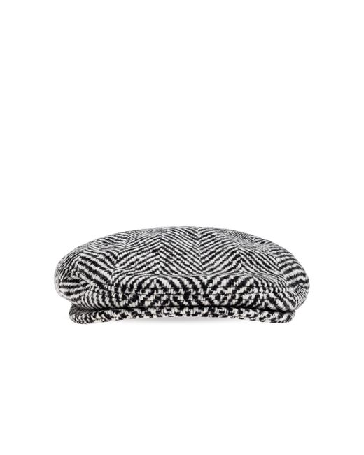 Dolce & Gabbana Gray Wool Flat Cap for men