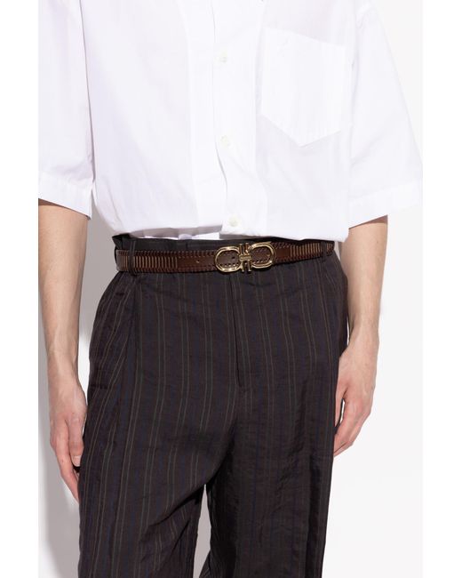 Ferragamo Brown Leather Belt for men