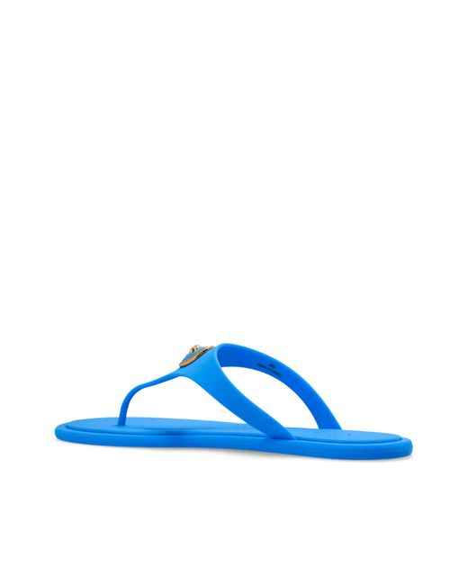 Versace Blue Rubber Flip-Flops