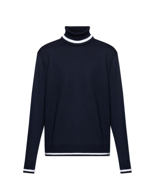 Paul & Shark Blue Wool Turtleneck for men