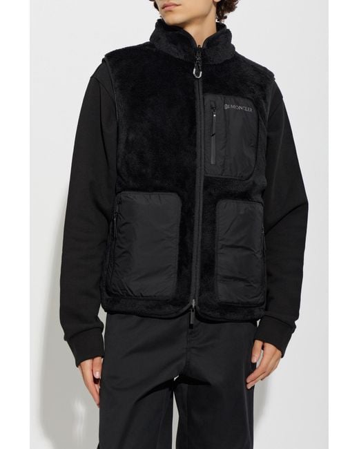 Moncler Black Reversible Down Vest for men
