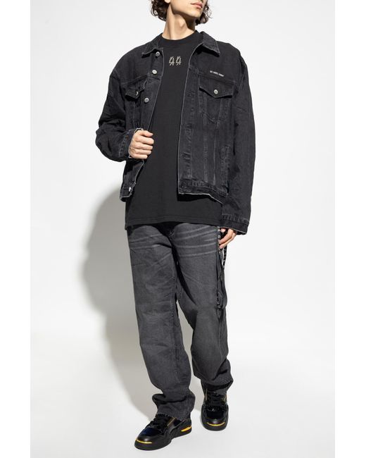 44 Label Group Black Denim Jacket for men