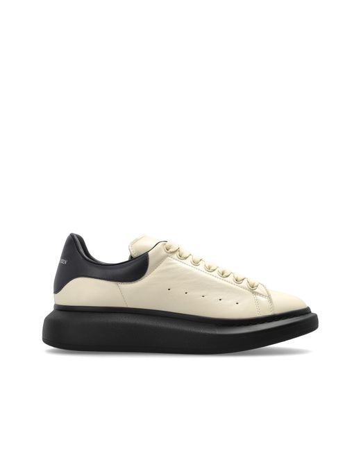 McQueen Natural Leather Sports Shoes With Logo for men