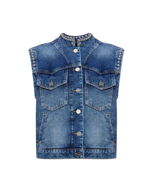 AllSaints Blue Denim Vest 'Mav'
