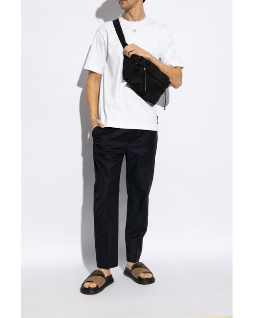 Fendi Black Slides With Monogram for men