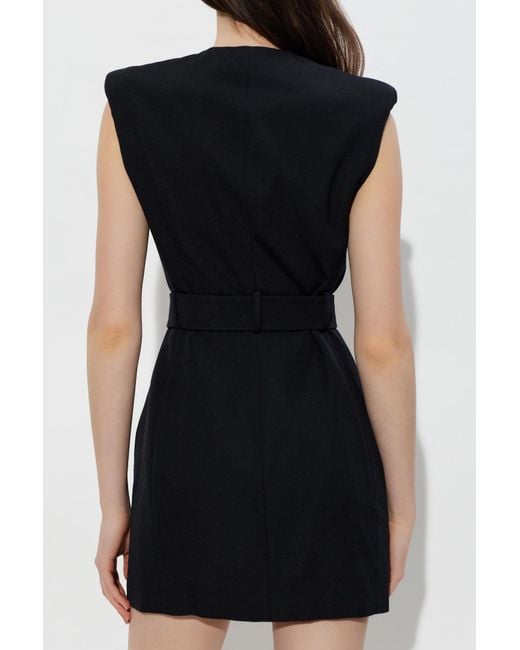 Balmain Black Ribbed Dress