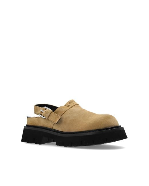 Moschino Brown Suede Platform Shoes
