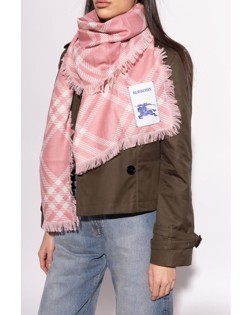 Burberry Pink Wool Scarf
