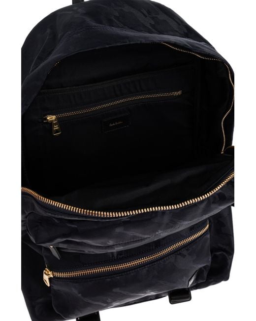 Paul Smith Blue Backpack With Logo Patch for men