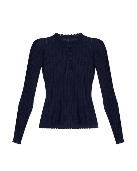 Ulla Johnson Blue Top "Delia"