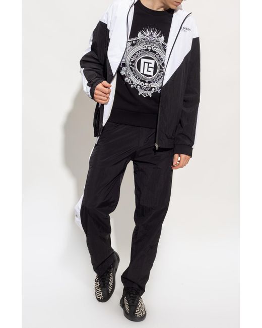 Balmain Trousers With Logo in Black for 