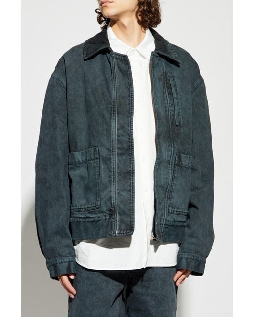 Dries Van Noten Green Denim Jacket 'Veperny' for men