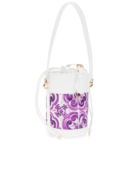 Dolce & Gabbana Purple "Capri" Shoulder Bag, Bucket Type