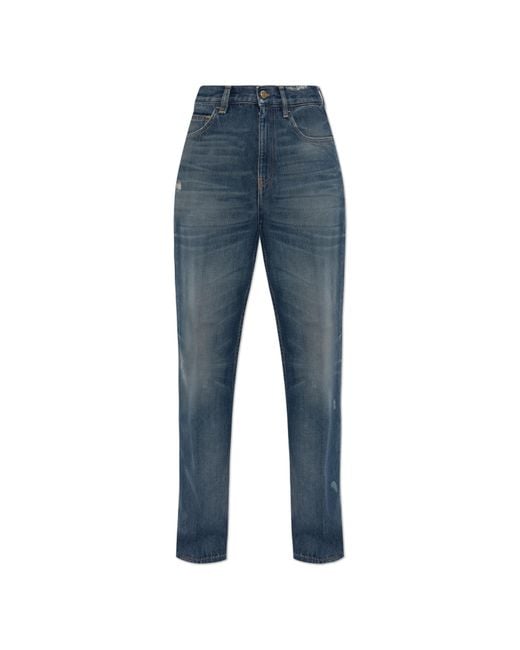 Golden Goose Deluxe Brand Blue Jeans With Vintage Effect