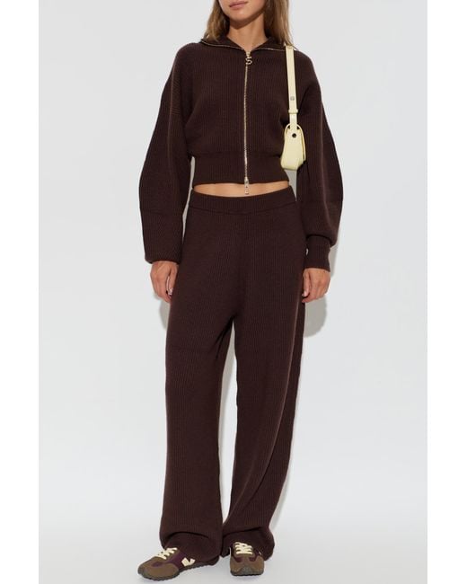 Sportmax Purple Wool Trousers 'Goloso'