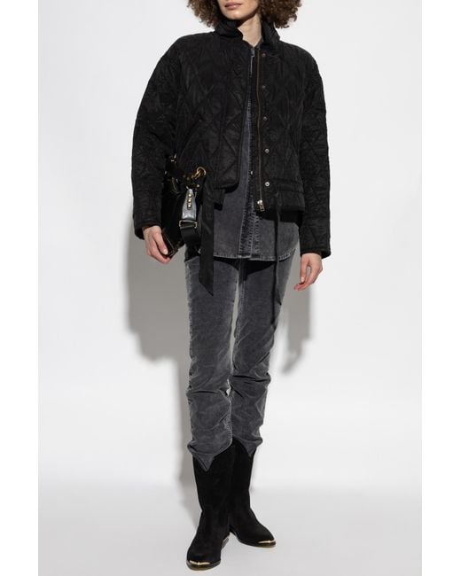 Isabel Marant Black Quilted Jacket 'Zakiane'