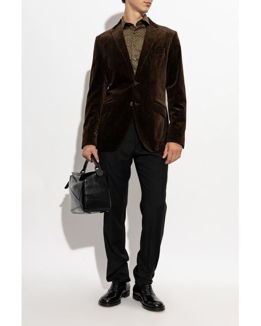 Etro Black Velvet Blazer for men