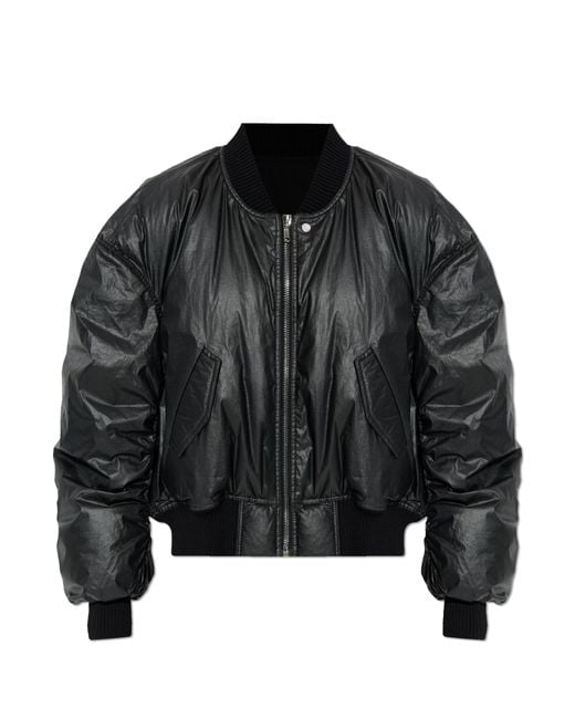 Rick Owens Black 'Secchia' Bomber Jacket