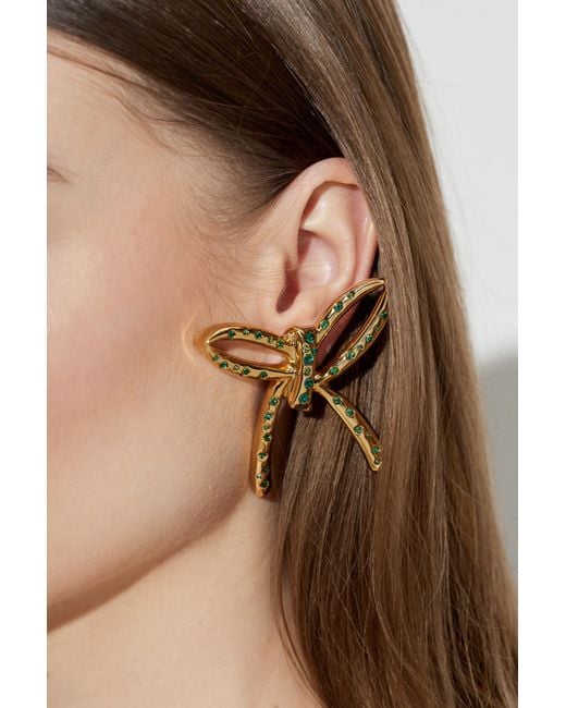 Marni Metallic Bow-Shaped Earrings
