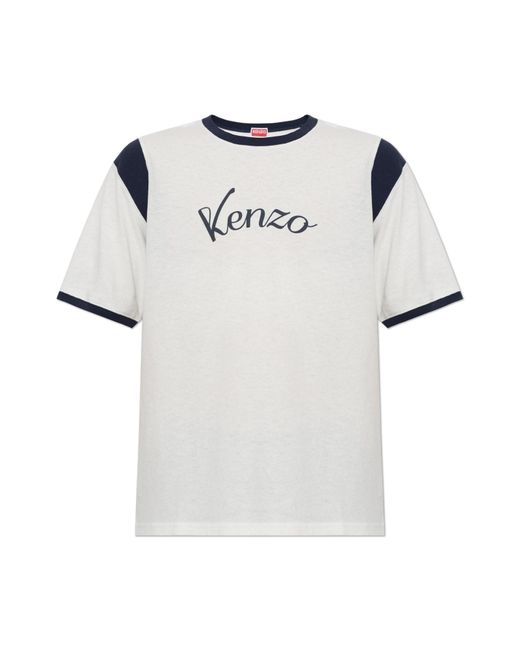KENZO White T-Shirt With Logo for men