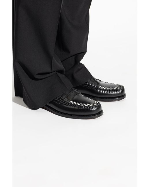 G.H.BASS Black "Weejuns Larson Weave" Loafers for men