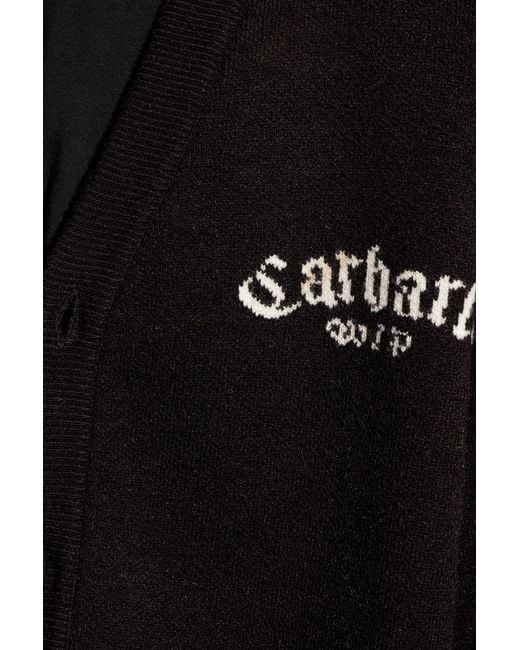 Carhartt Blue Cardigan With Logo, for men