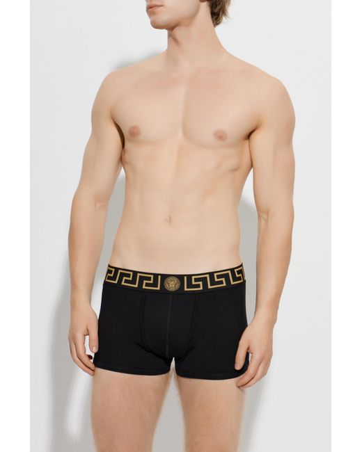 Versace Black Three-Pack Of Cotton Boxer Briefs for men