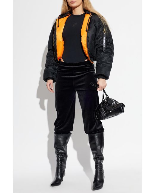 Vetements Black Velour Sweatpants