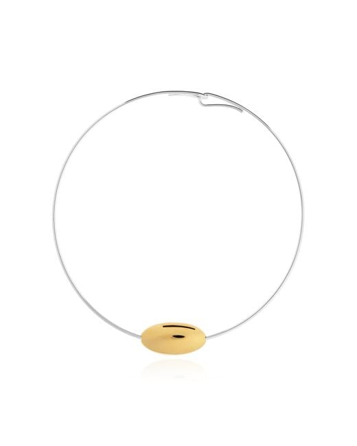 LIE STUDIO Metallic Brass Necklace "Scarlet"