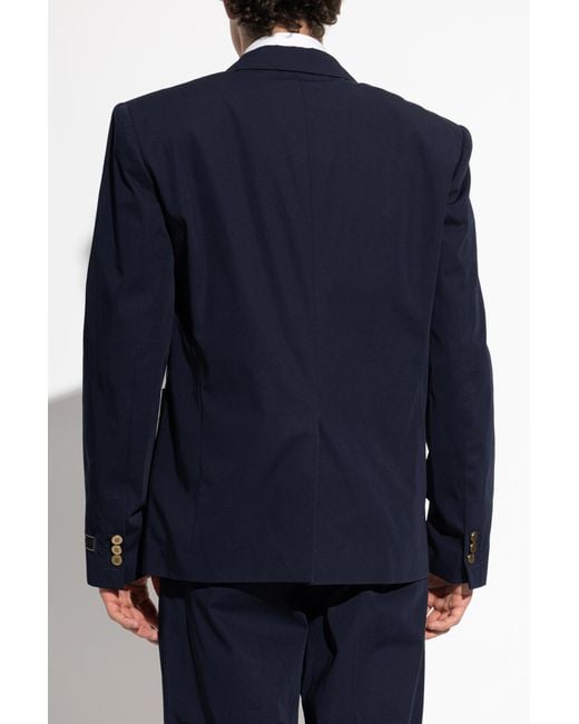 Balmain Blue Blazer With Open Lapels for men