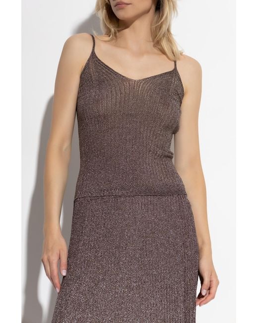 Ulla Johnson Brown "Marion" Strap Top