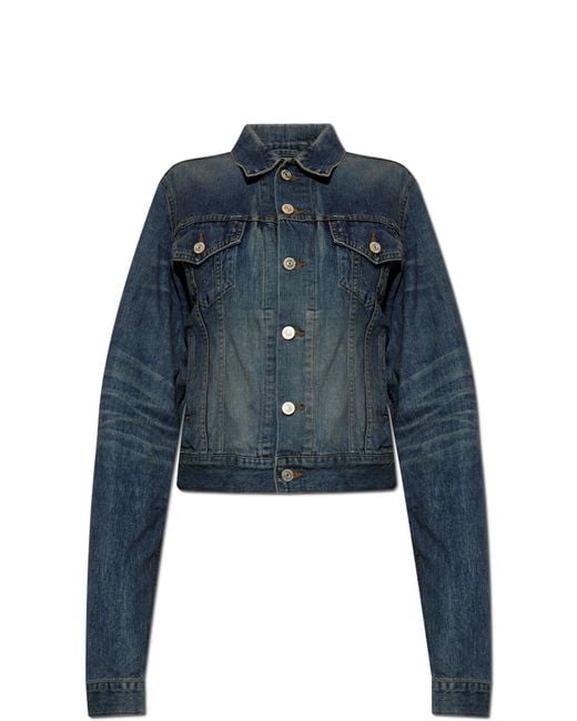 Balenciaga Blue Denim Jacket With Vintage Effect