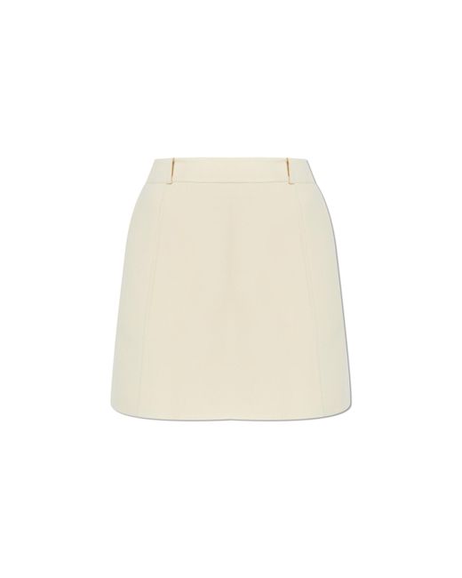 Jil Sander Natural Wool Skirt