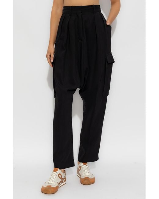 Loewe White Trousers With Pockets