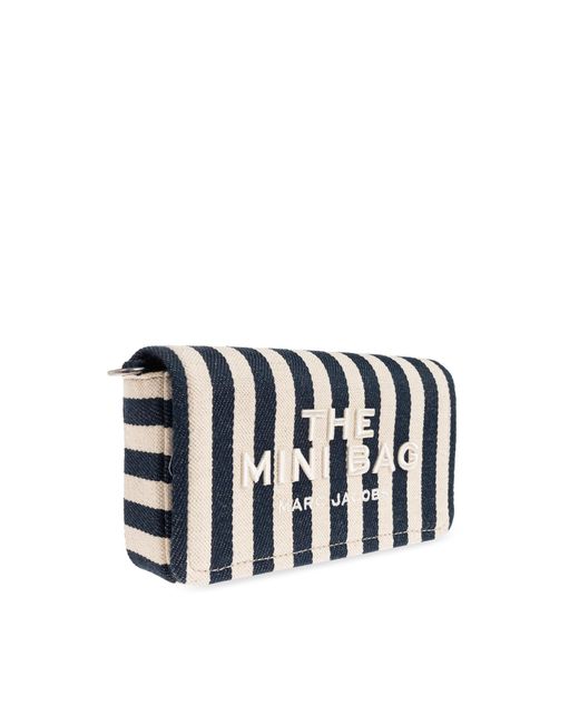 Marc Jacobs White Shoulder Bag With Striped Pattern