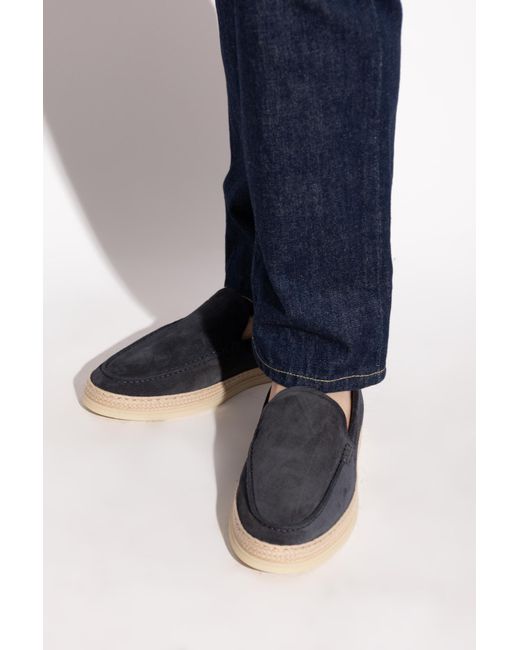 Tod's Black Suede Shoes Type Loafers