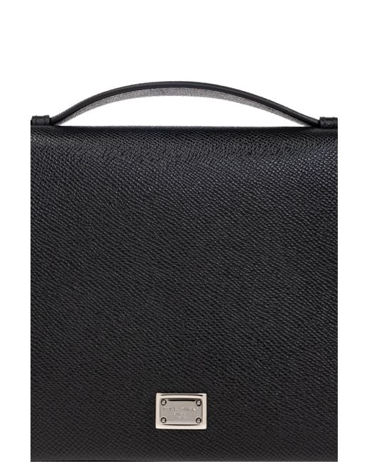 Dolce & Gabbana Black Leather Handbag, for men