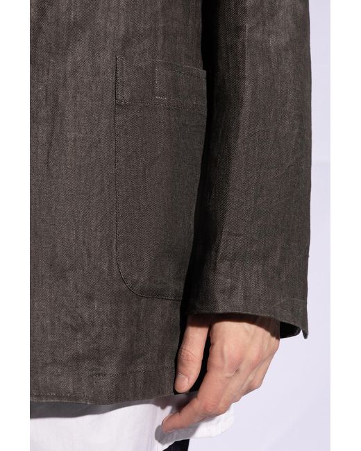 Yohji Yamamoto Gray Linen Blazer, for men