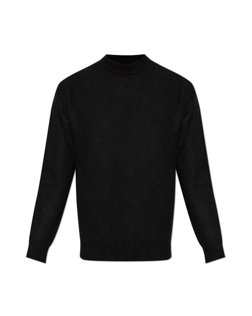 Jil Sander Black Wool Sweater With A Crew Neck for men