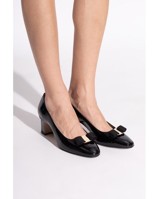 Ferragamo Black Heeled Shoes 'Vara'