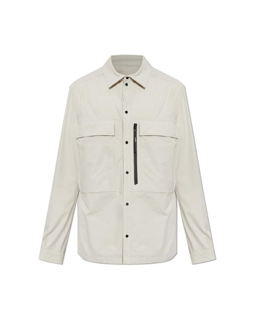 Moncler White Shirt With Pockets for men