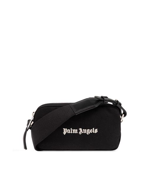 Palm Angels Black Shoulder Bag With Logo, for men