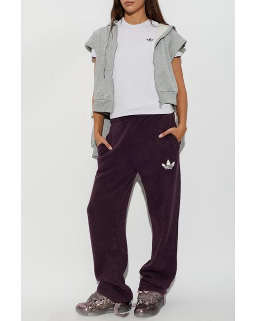 Adidas Originals Blue Wide-Leg Trousers