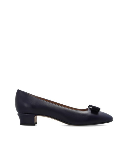 Ferragamo Blue 'Vara' Heeled Shoes