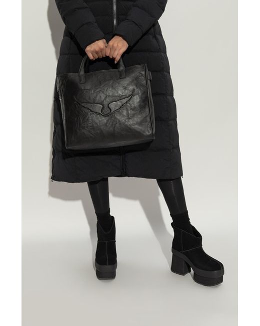 トートバッグ Z Monogram Tote - Zadig & Voltaire - Synthetic - Black Zadig & Voltaire Z Shopper XL Monogram Noir | Shopping Bag