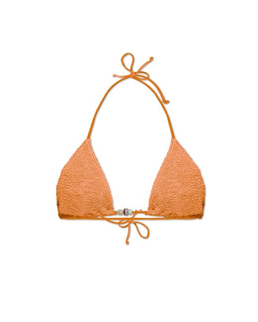 Bondeye White Beaded Bikini Top