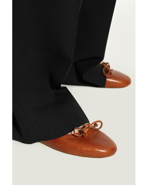 J.W. Anderson Brown Leather Ballet Flats