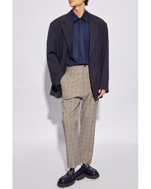 Vivienne Westwood Natural 'cruise' Checked Trousers, for men