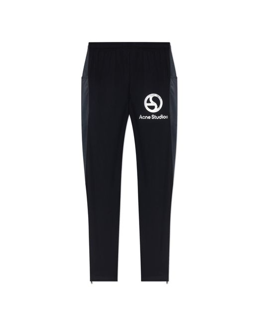 Acne Black Pants With Logo for men