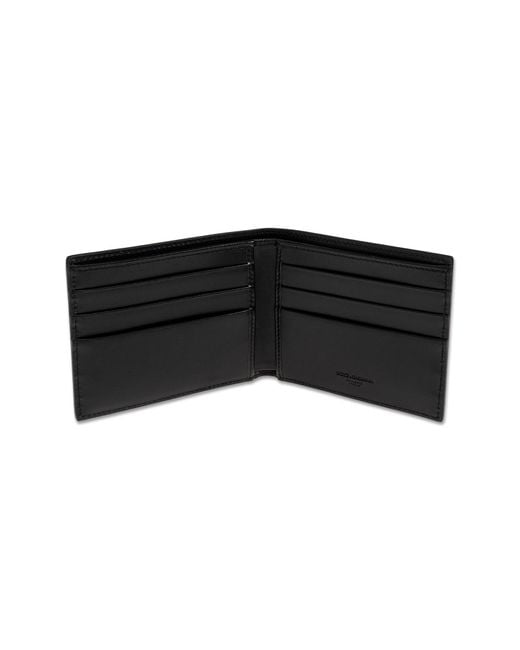 Dolce & Gabbana Black Leather Wallet With Logo for men